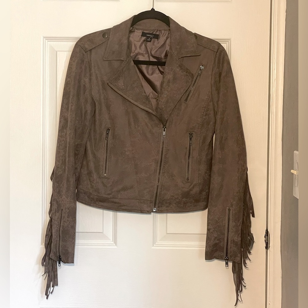 Women’s Faux Suede Fringe Jacket